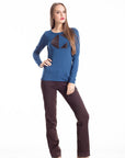 C' Logo Long Sleeve Top Petrol - Toi ‘n’ Moi Ltd