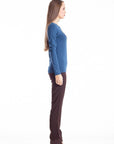C' Logo Long Sleeve Top Petrol - Toi ‘n’ Moi Ltd