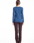 C' Logo Long Sleeve Top Petrol - Toi ‘n’ Moi Ltd