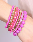 Multicolor Bead Bracelet Set