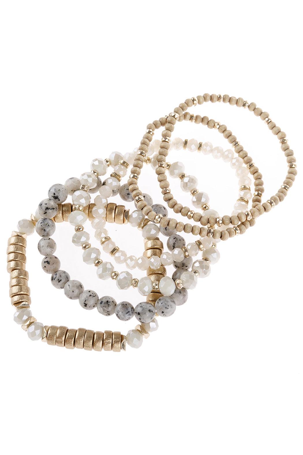 Bracelet à breloques empilables mixtes