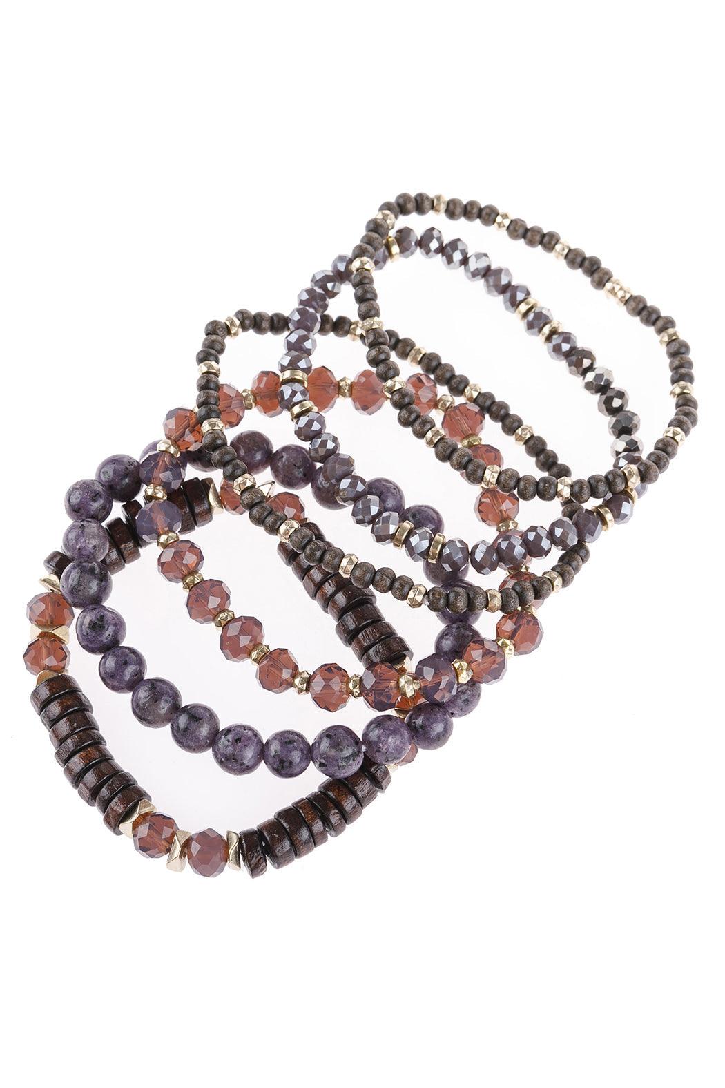 Bracelet à breloques empilables mixtes