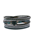 Rhinestone Encrusted Druzy Wrap Bracelet