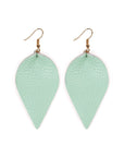 Teardrop Shape Pinched Leather Earrings