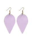 Teardrop Shape Pinched Leather Earrings
