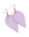 Teardrop Shape Pinched Leather Earrings