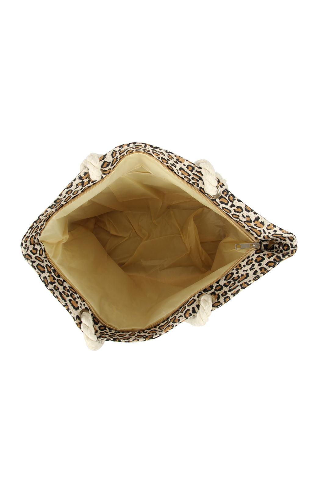 Sac fourre-tout imprimé léopard