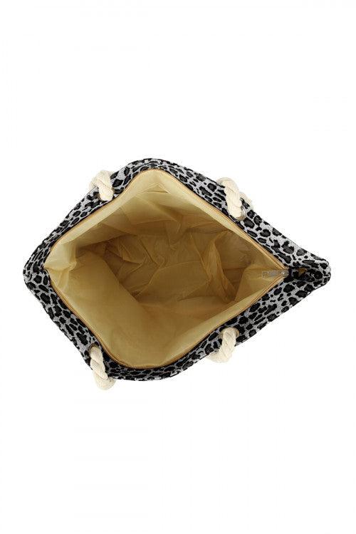 Sac fourre-tout imprimé léopard