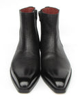 Paul Parkman Men's Black Floater Leather Side Zipper Boots (ID