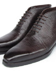 Paul Parkman Men's Brown Floater Leather Ankle Boots (ID