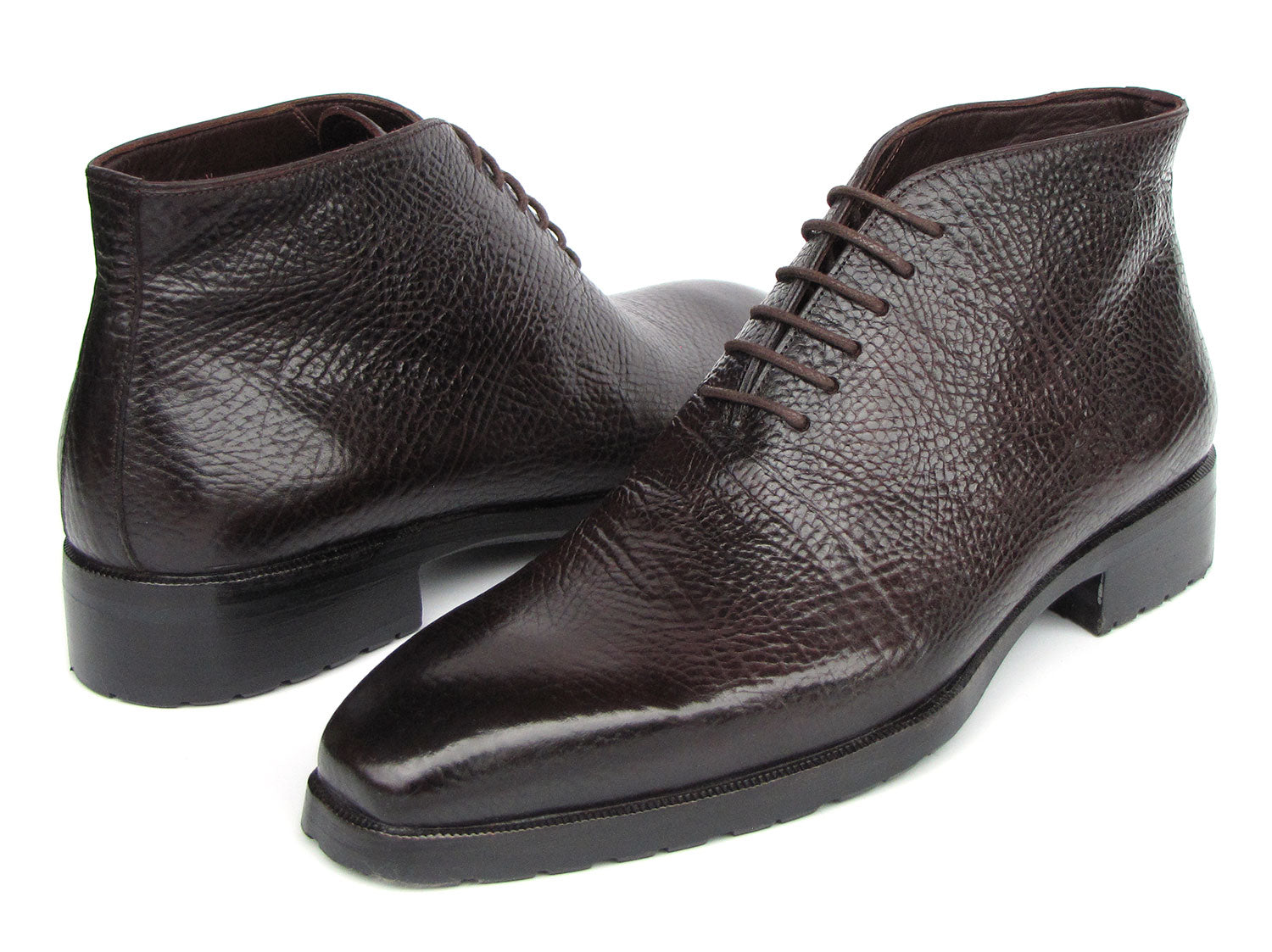 Paul Parkman Men's Brown Floater Leather Ankle Boots (ID