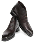 Paul Parkman Men's Brown Floater Leather Ankle Boots (ID