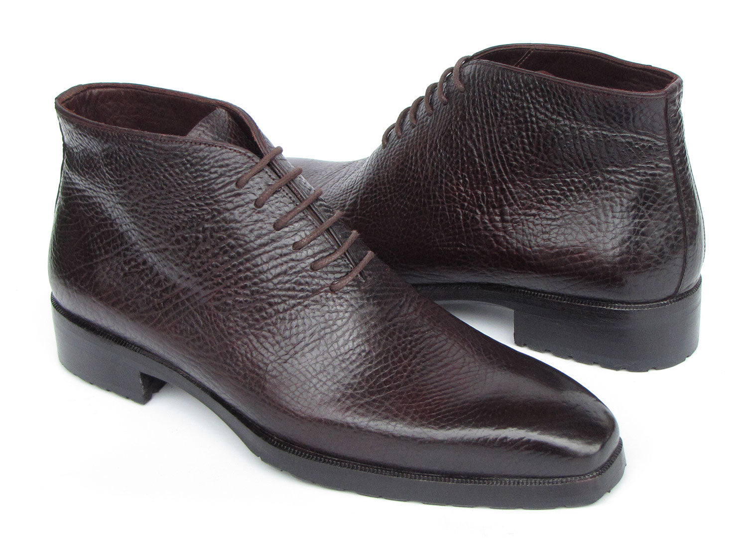 Paul Parkman Men's Brown Floater Leather Ankle Boots (ID