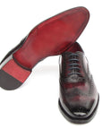 Paul Parkman Bordeaux Burnished Goodyear Welted Wingtip Oxford Shoes (ID