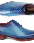 Paul Parkman Goodyear Welted Wholecut Oxfords Blue & Turquoise (ID