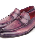 Paul Parkman Men's Purple Patina Penny Loafers (ID