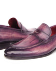 Paul Parkman Men's Purple Patina Penny Loafers (ID