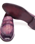 Paul Parkman Men's Purple Patina Penny Loafers (ID