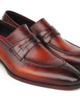 Paul Parkman Men's Split Toe Loafer Shoes Tobacco (ID