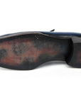 Paul Parkman Men's Blue Patina Handmade Loafers (ID