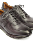 Paul Parkman Men's Gray & Black Patina Sneakers (ID
