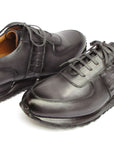 Paul Parkman Men's Gray & Black Patina Sneakers (ID