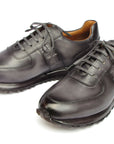 Paul Parkman Men's Gray & Black Patina Sneakers (ID