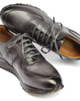 Paul Parkman Men's Gray & Black Patina Sneakers (ID