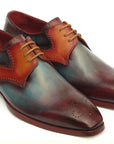 Paul Parkman Men's Multi-color Medallion Toe Derby Shoes (ID