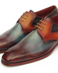 Paul Parkman Men's Multi-color Medallion Toe Derby Shoes (ID