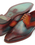 Paul Parkman Men's Multi-color Medallion Toe Derby Shoes (ID