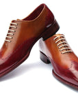 Paul Parkman Goodyear Welted Wingtip Oxfords Bordeaux & Camel (ID