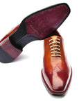 Paul Parkman Goodyear Welted Wingtip Oxfords Bordeaux & Camel (ID