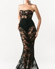 Black Lace Evening Gown - Toi ‘n’ Moi Ltd