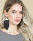 Oversized Tassel Drop Earrings