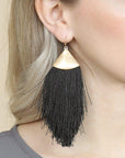 Oversized Tassel Drop Earrings
