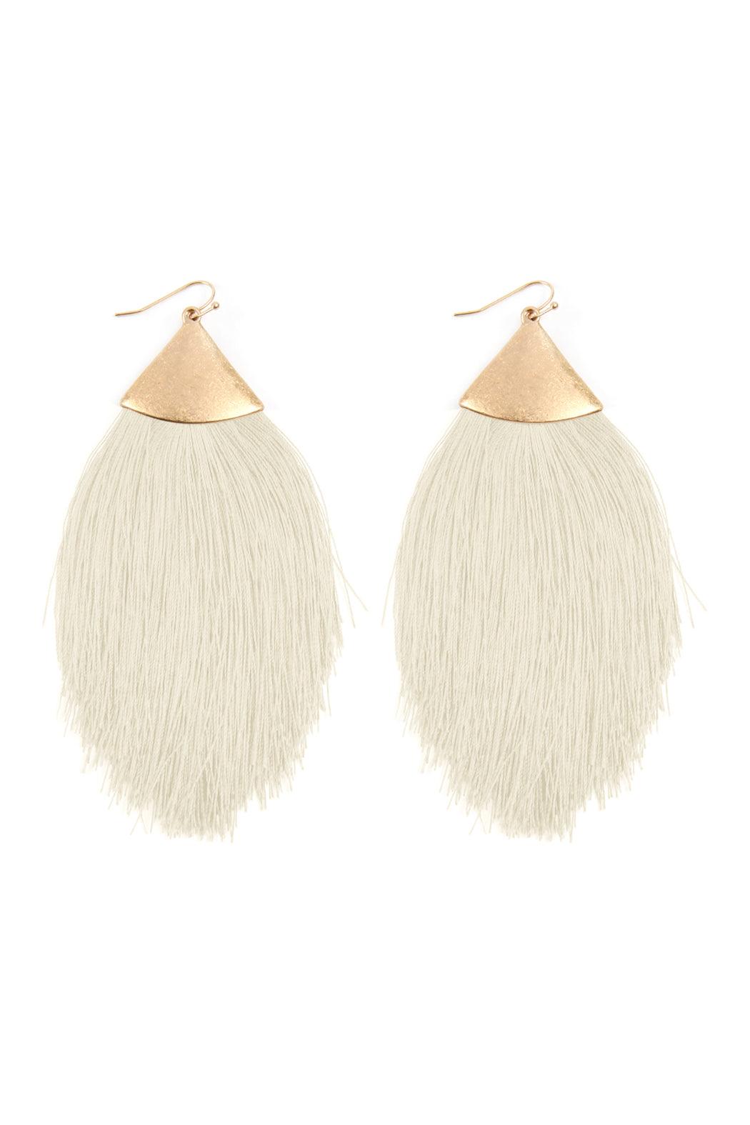 Oversized Tassel Drop Earrings