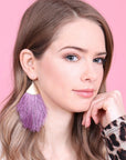Oversized Tassel Drop Earrings