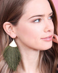 Oversized Tassel Drop Earrings