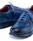 Paul Parkman Men's Turquoise & Purple Patina Sneakers (ID