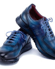 Paul Parkman Men's Turquoise & Purple Patina Sneakers (ID