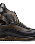 Paul Parkman Men's Green Patina Leather Sneakers (ID