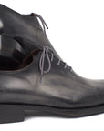 Paul Parkman Goodyear Welted Wholecut Oxfords Gray Black Hand-Painted (ID