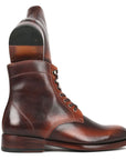 Paul Parkman Men's Brown Burnished Leather Boots (824BRW73)