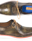 Paul Parkman Smart Casual Shoes For Men Army Green (ID