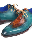 Paul Parkman Genuine Ostrich Leg & Calfskin Derby Shoes (ID