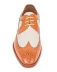 Paul Parkman Dual Tone Wingtip Derby Shoes Cognac & Cream (ID