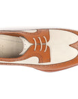 Paul Parkman Beige & Brown Plaid Canvas Derby Shoes (ID