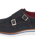 Paul Parkman Beige & Brown Plaid Canvas Derby Shoes (ID