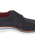 Paul Parkman Beige & Brown Plaid Canvas Derby Shoes (ID